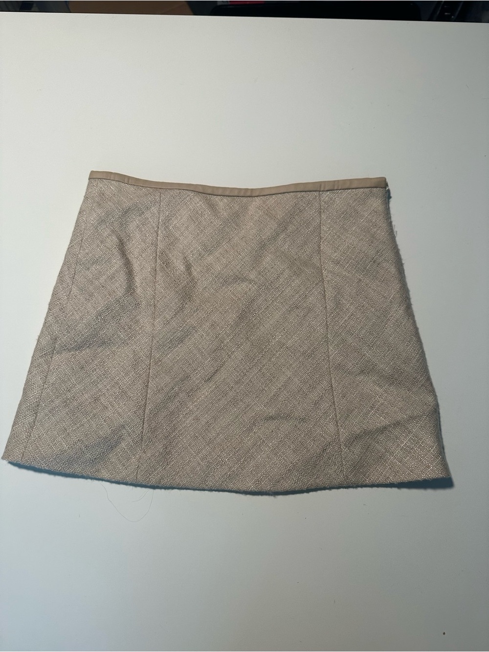Theory tan mini skirt